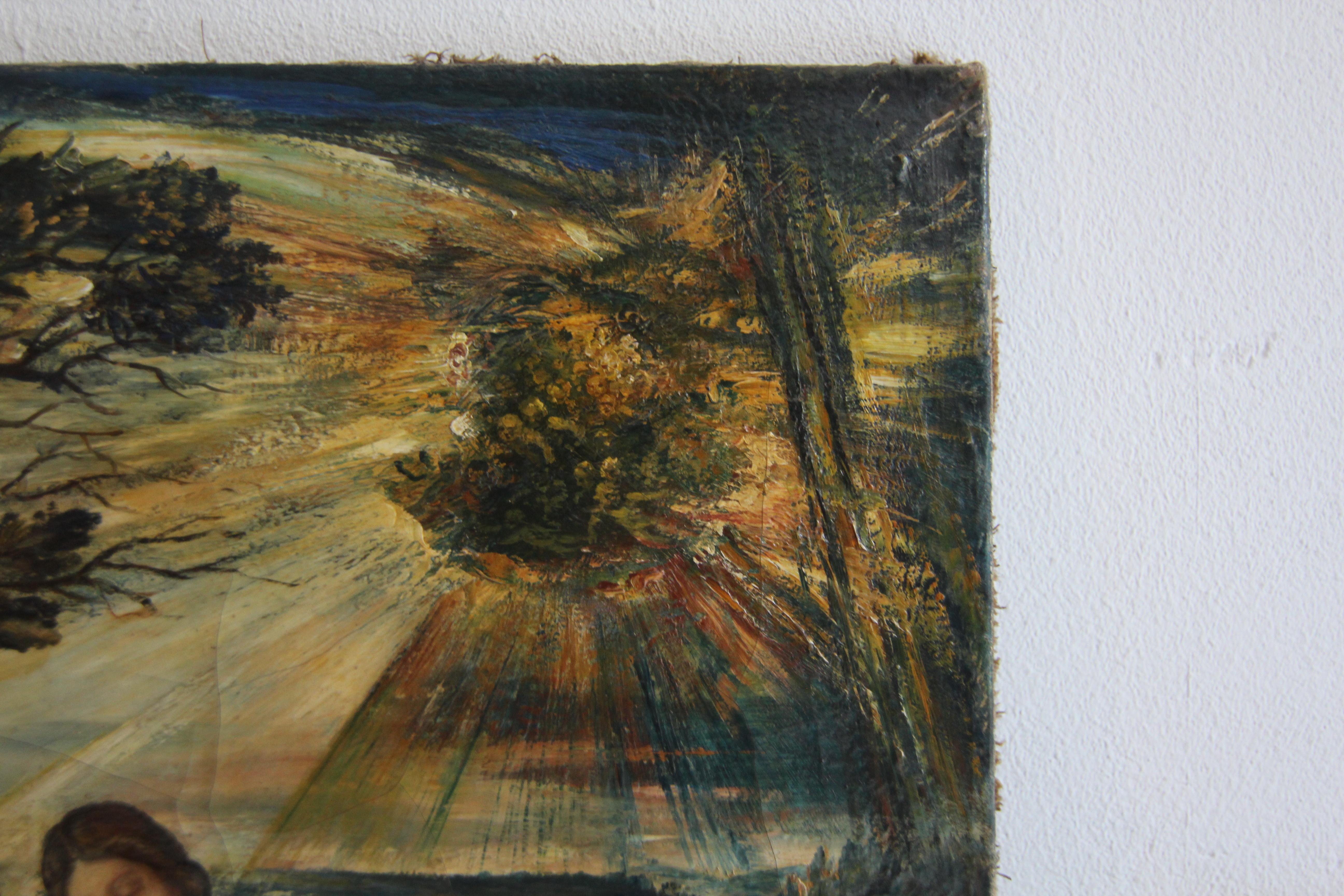 Anton Rausch, Madonna with Child, Oil on Canvas For Sale 5