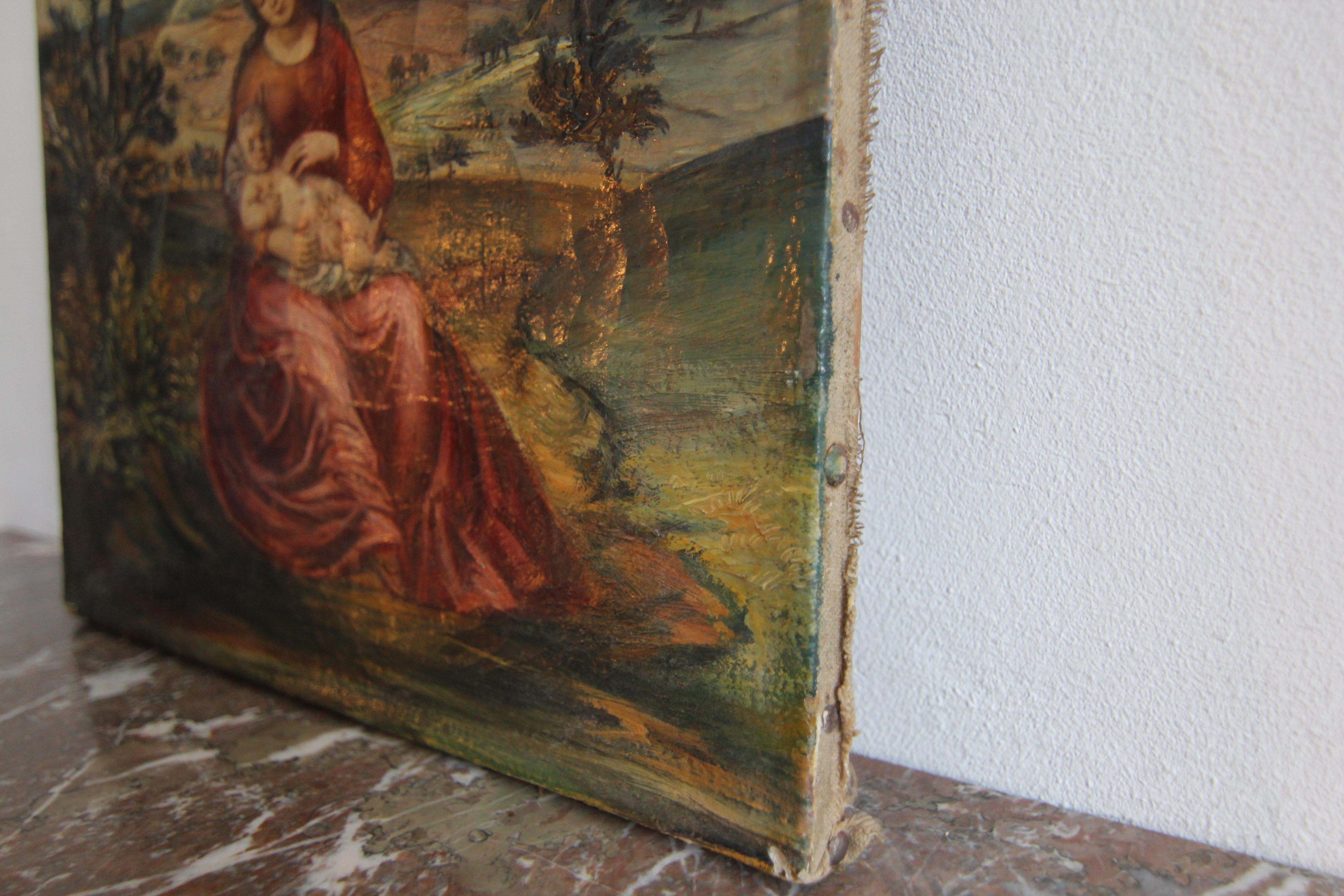 Anton Rausch, Madonna with Child, Oil on Canvas For Sale 12