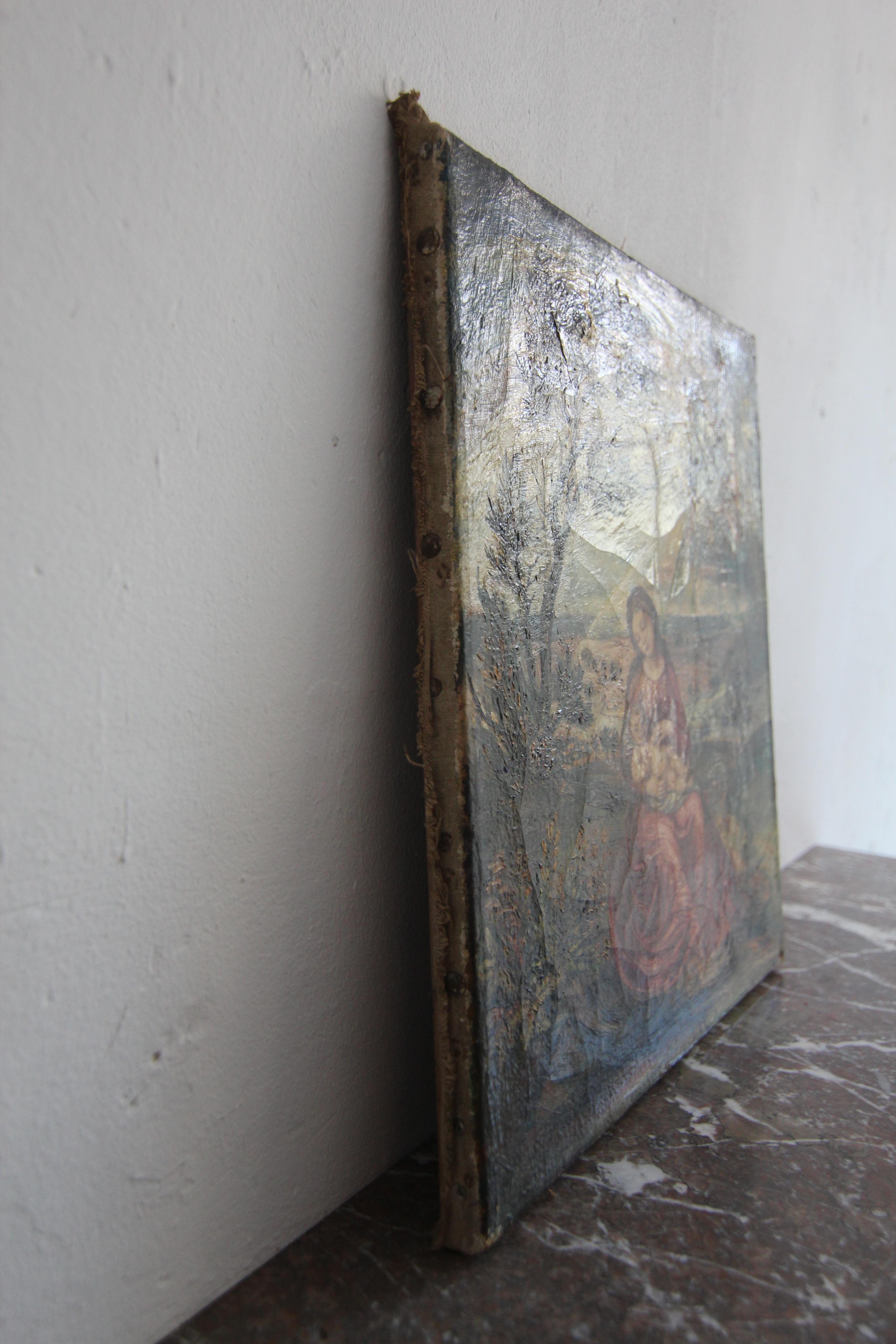 Anton Rausch, Madonna with Child, Oil on Canvas For Sale 1