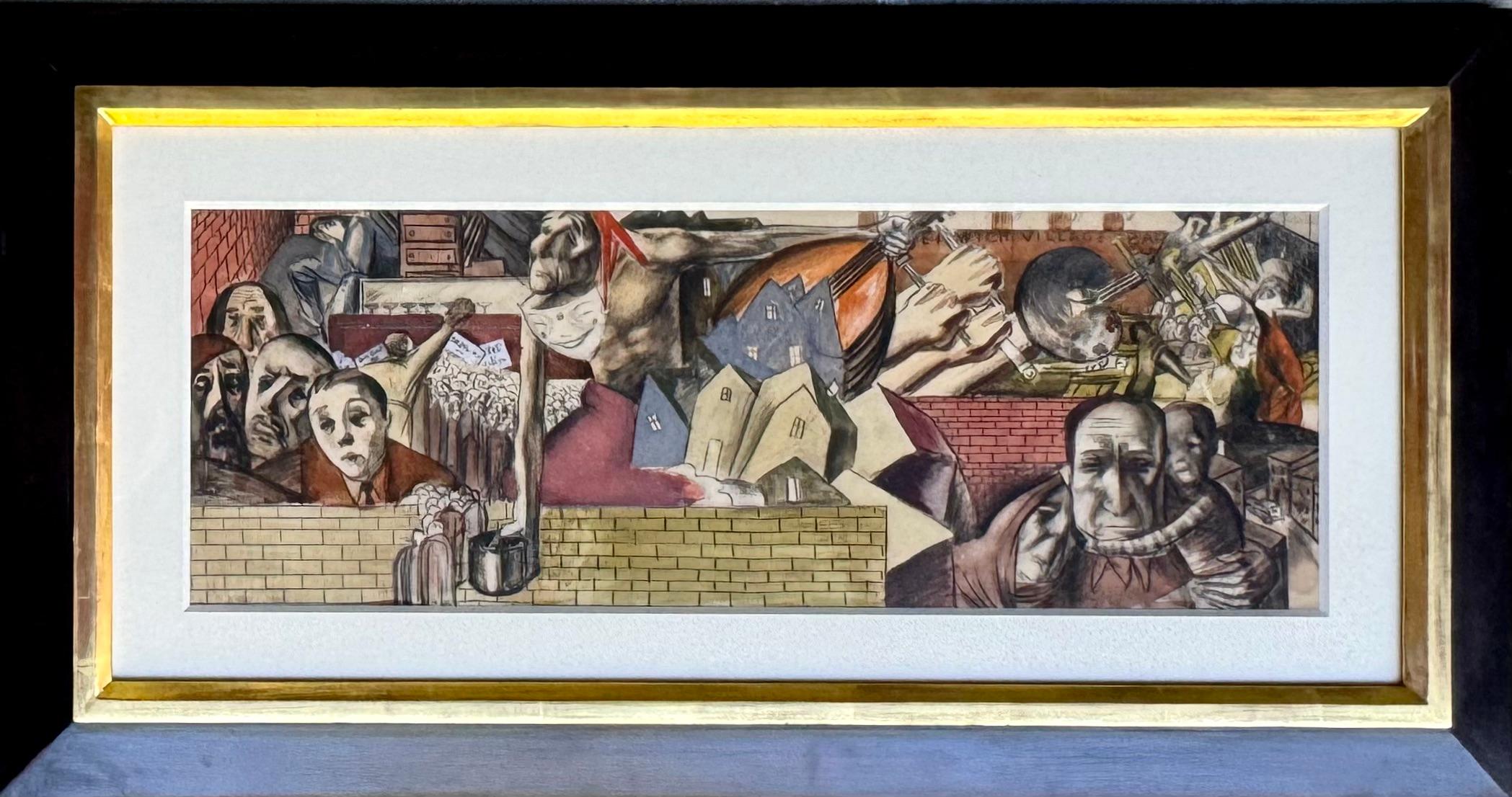 Estudio mural de la WPA Escena americana moderna de mediados de siglo Realismo social Trabajadores - Art moderno estadounidense de Anton Refregier