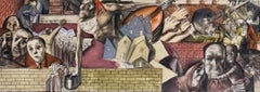 Studio murale WPA Scena americana moderna del medio secolo Realismo sociale Lavoratori