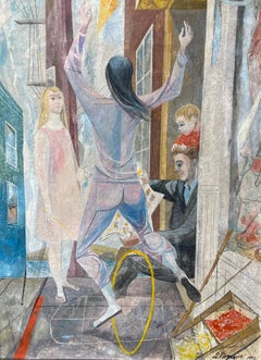 „Hop Scotch“ Social Realism WPA Moderne amerikanische Szene 1950er Jahre SF