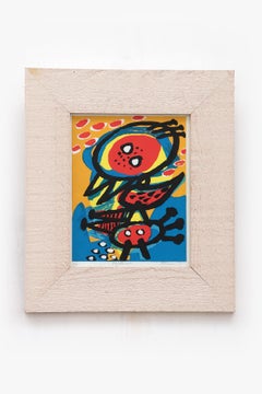 Anton Rooskens screen print 'bird man' 1906-1976