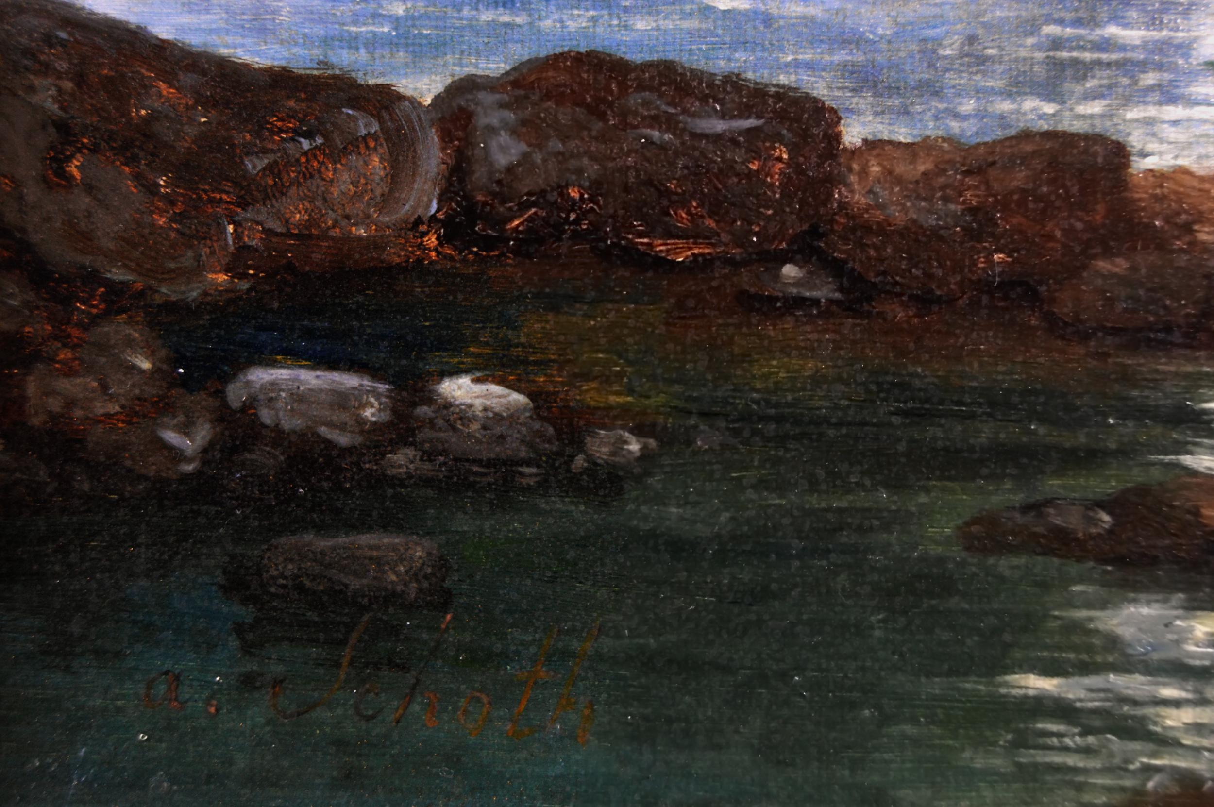 Paire de peintures à l'huile du 19e siècle représentant des paysages marins de Malte et de Constantinople (Istanbul) en vente 1