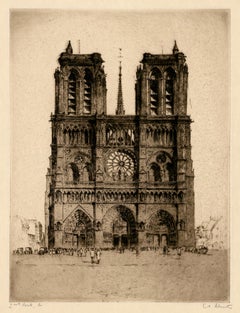 Antique 'Notre Dame, Paris' — 1920s Realism