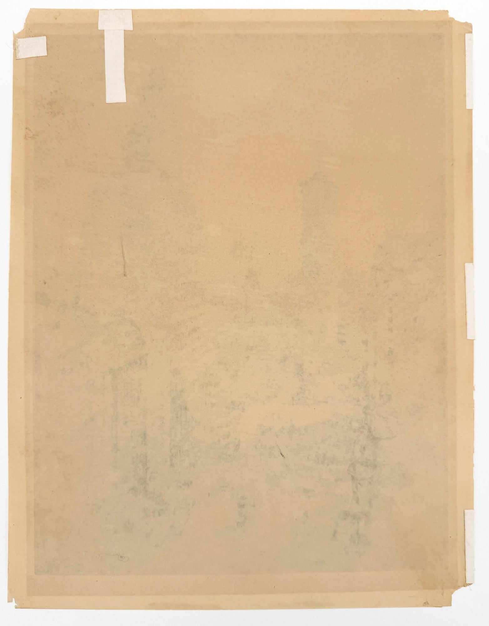 Seventh Avenue Canyon, from New York in Etchings - American Modern Print by Anton Schutz