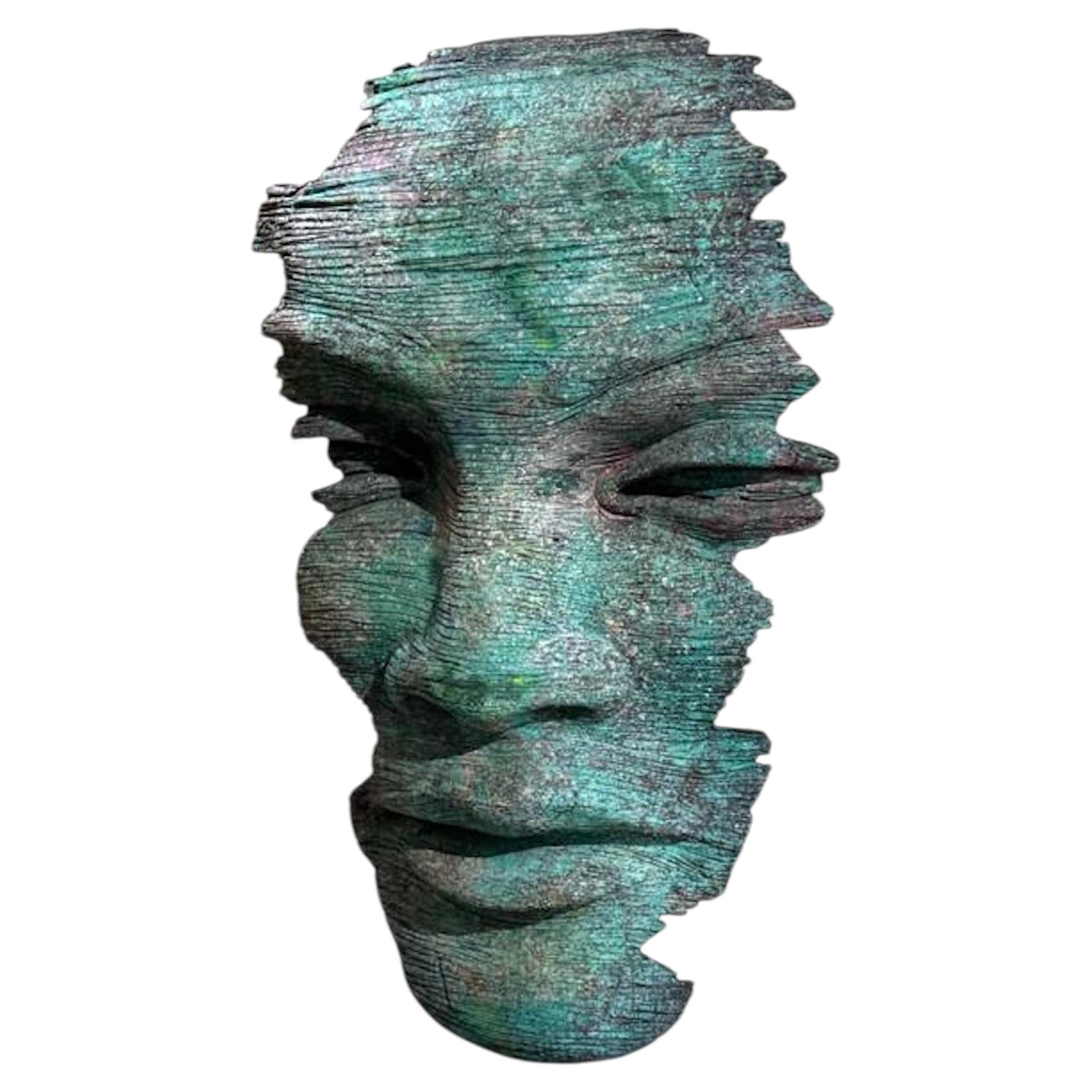 Anton Smit - "Maschera della fede" Scultura in resina e ferro