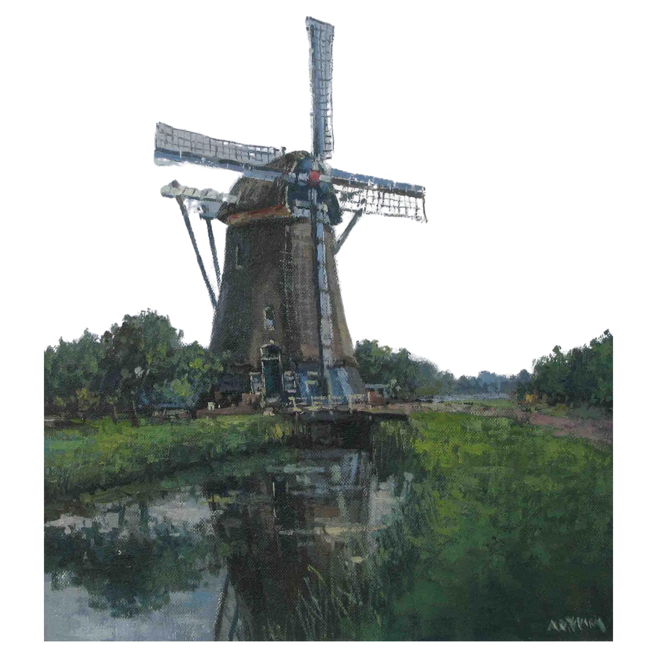 ANTON VAN UNEN MALEREI (NIEDERLÄNDISCH 1918-2010)

Windmühle in einem Schilfgebiet.

Signiert unten rechts.

Öl auf Leinwand.

15 3/4