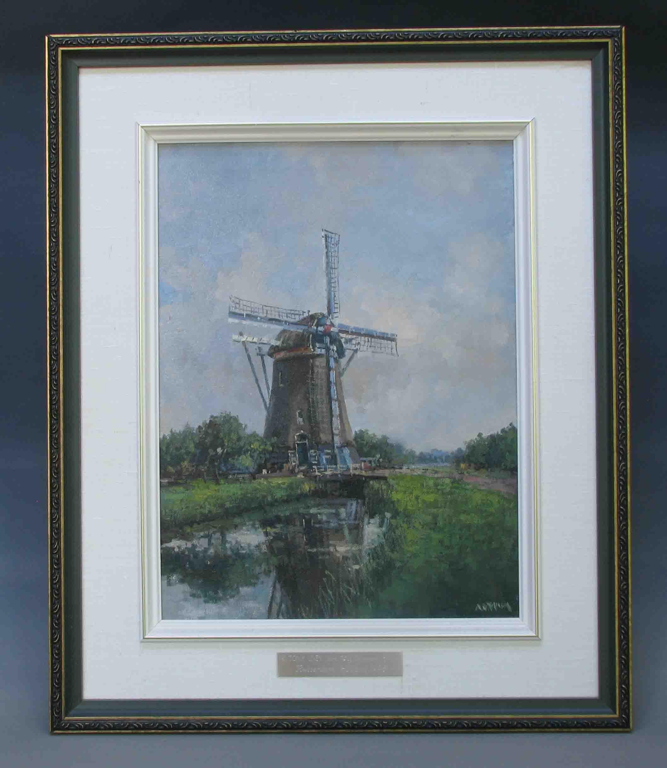 Dutch Colonial Anton Van Unen Oil on Canvas 'Dutch 1918-2010' For Sale