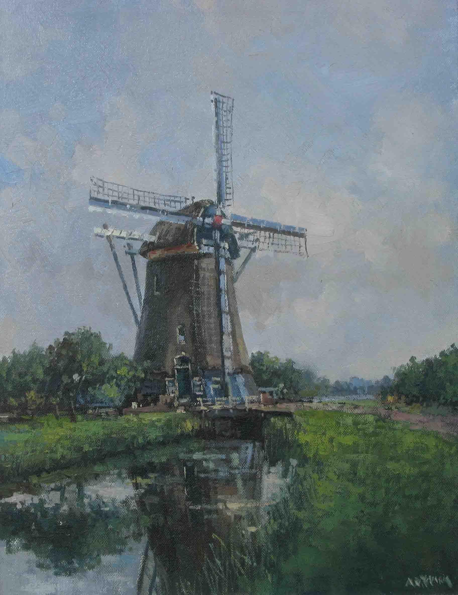 Anton Van Unen Oil on Canvas 'Dutch 1918-2010' For Sale 1