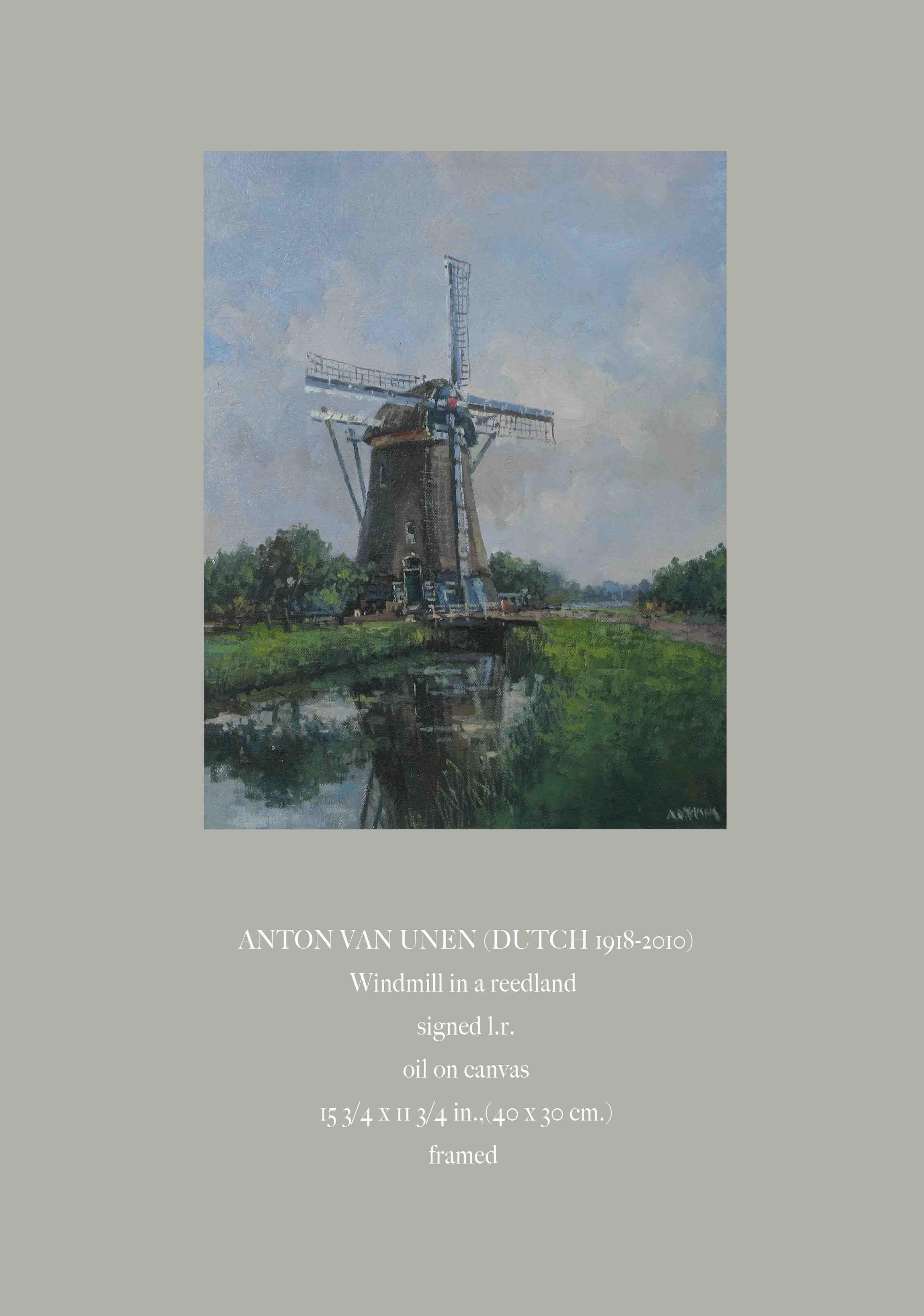 Anton Van Unen Oil on Canvas 'Dutch 1918-2010' For Sale 2