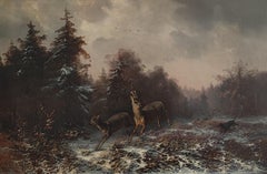 Deux arrières en pleine course dans la neige