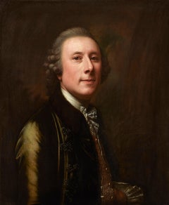 Portrait d'un Gentleman, peinture à l'huile du 18ème siècle