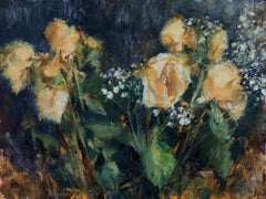 Rosas amarillas, Naturaleza muerta, Impresionismo , Clásico, Academia de Florencia  De Arte