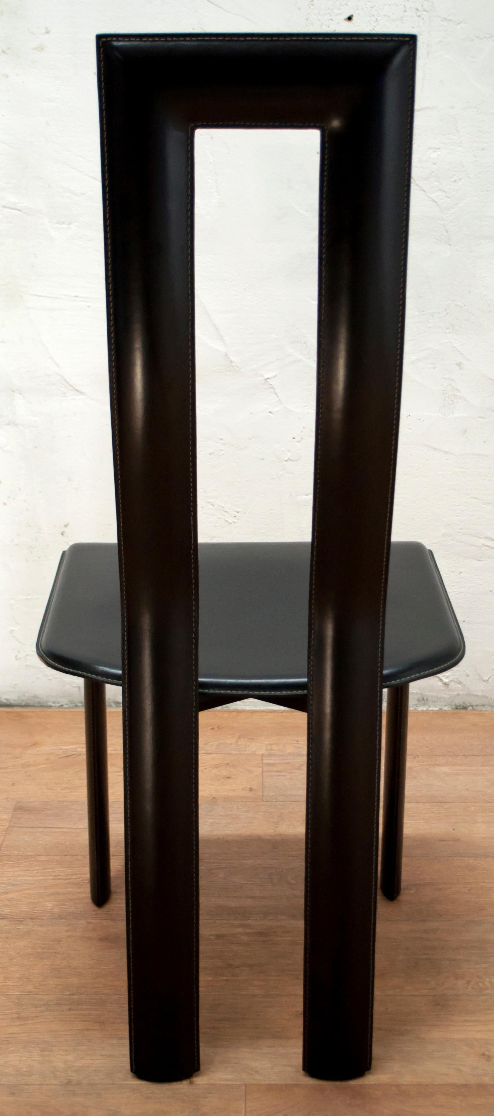 Aluminum Antonello Mosca Four Italian Chairs 