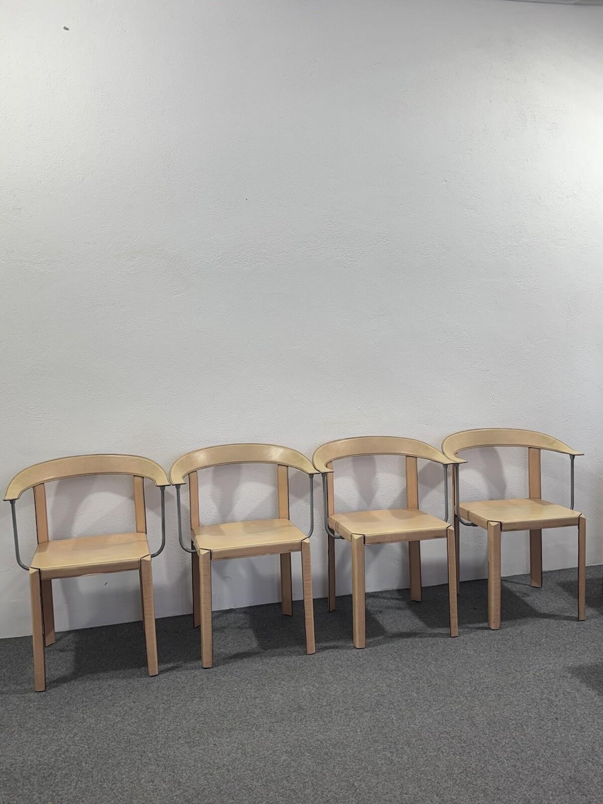Antonello Mosca Ycami Set 4 Poltroncine Design 1980’s Modernariato im Angebot 6