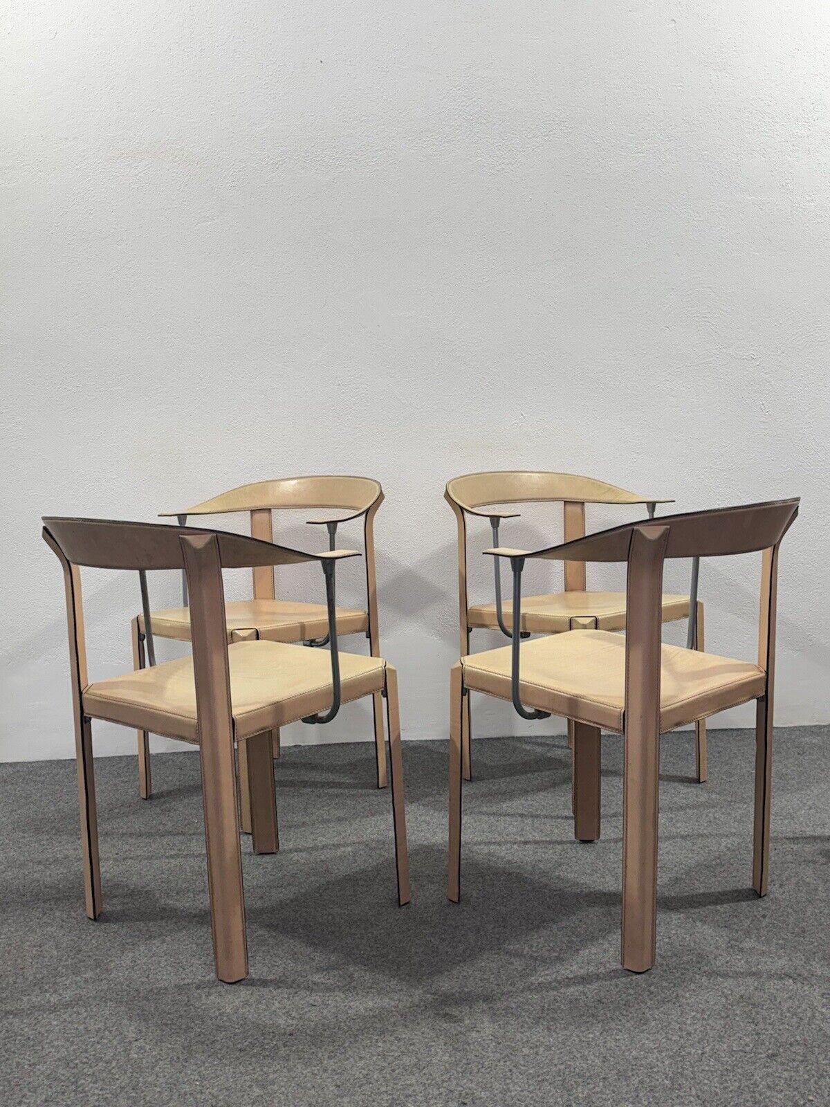 Italian Antonello Mosca Ycami Set de 4 fauteuils 1980's Modern Design en vente