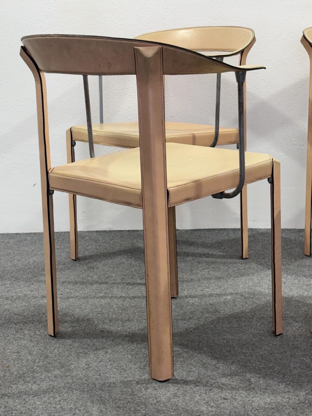 Antonello Mosca Ycami Set 4 Poltroncine Design 1980’s Modernariato im Angebot 1