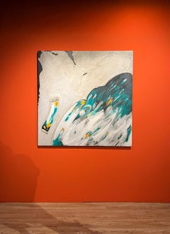 "Emerald Revelation", 2025, Abstract Painting, Oil and Mixed Media on Canvas