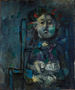 Antoni Clavé. Enfant et chat. 1949. Huile sur toile. 100 x 81 cm.