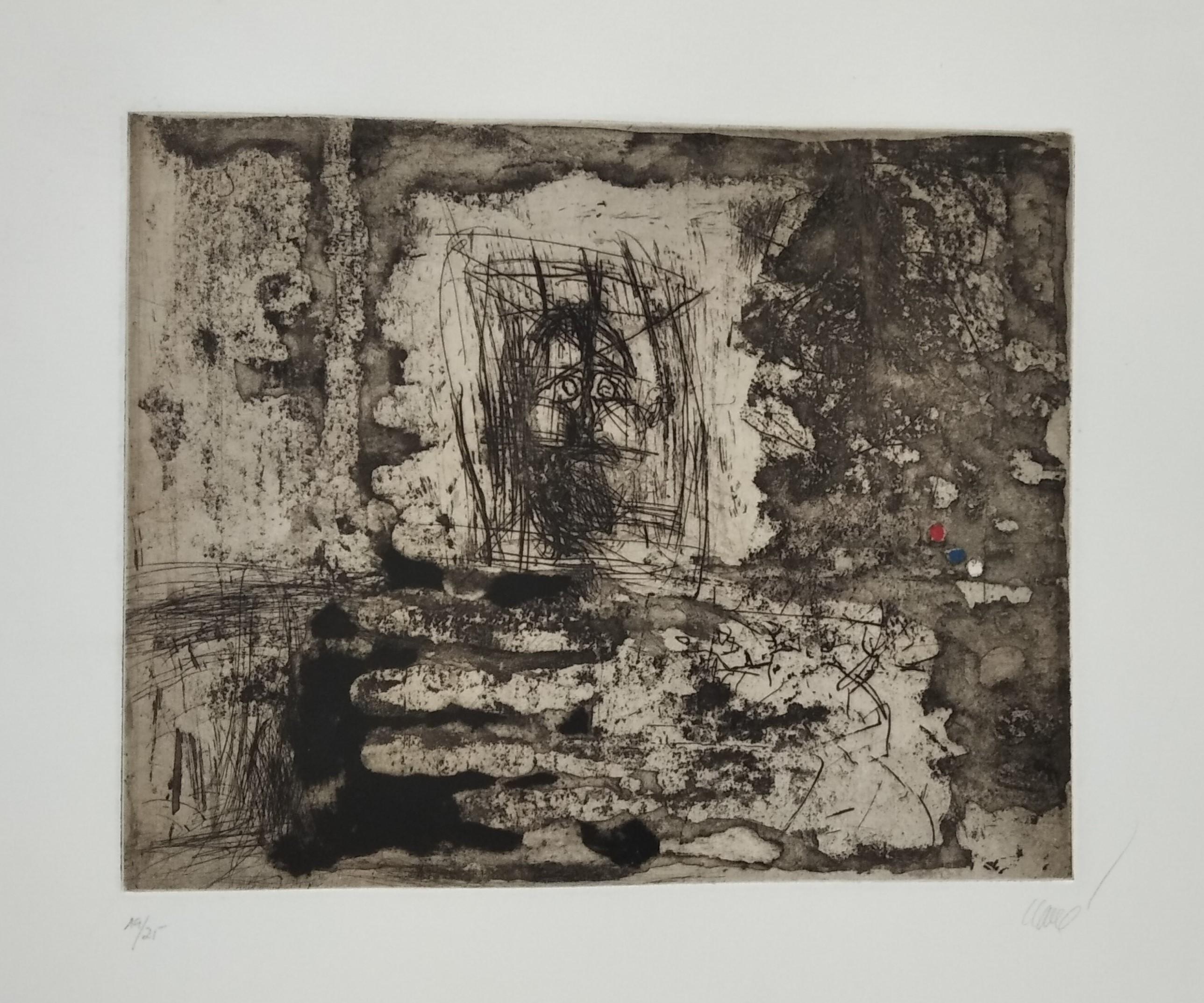 Senza titolo - Abstract Painting Grigio di Antoni Clavé
