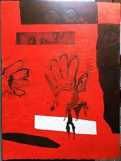 Antoni Clave - Abstract mixed media lithograph & relief Signed/N, Picasso friend