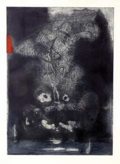 Antoni Clavé - GUERRERO (Guerrier) Eau-forte Abstraction espagnole Contemporaine