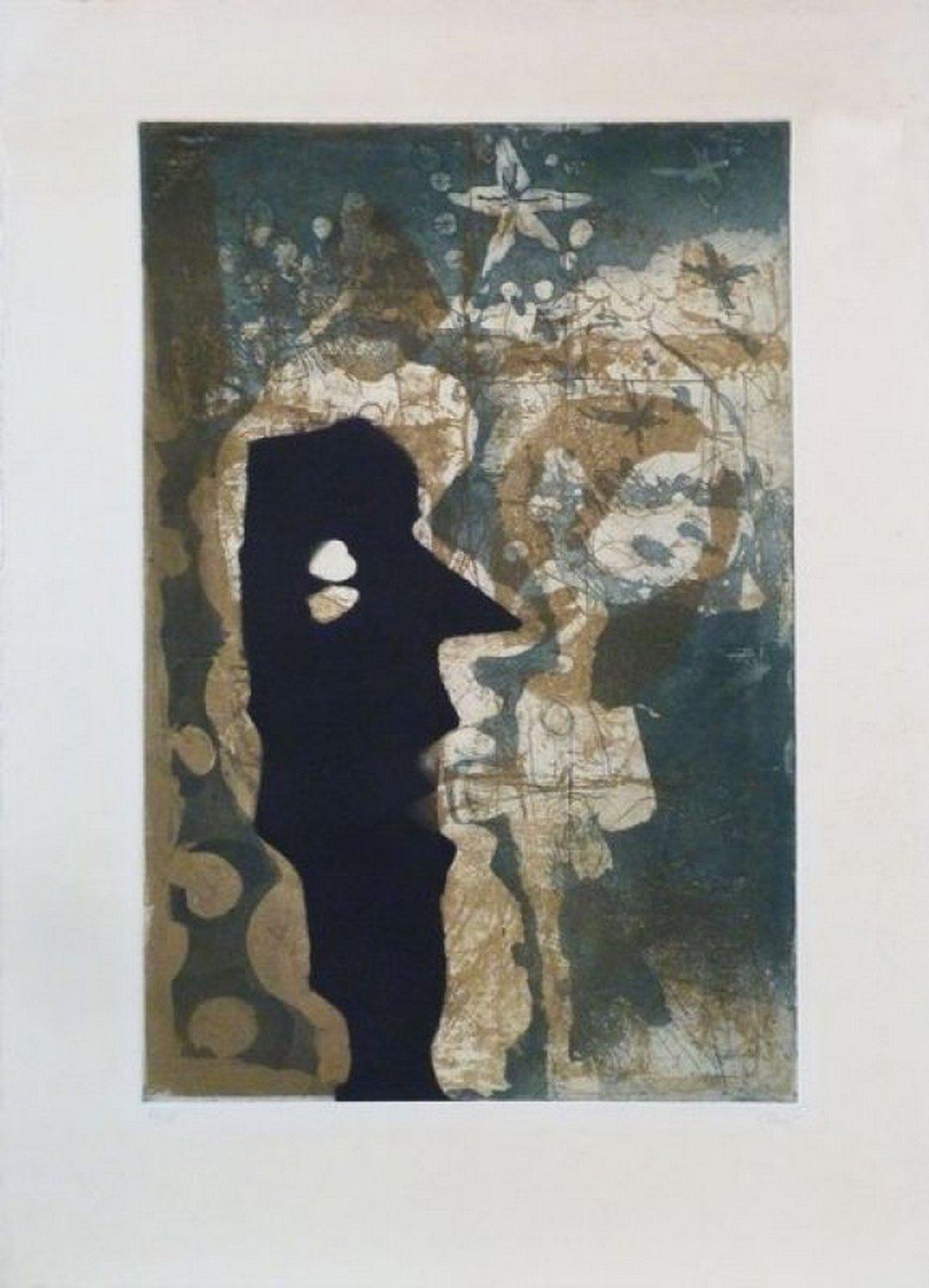 Antoni Clavé Abstract Print - Black king 