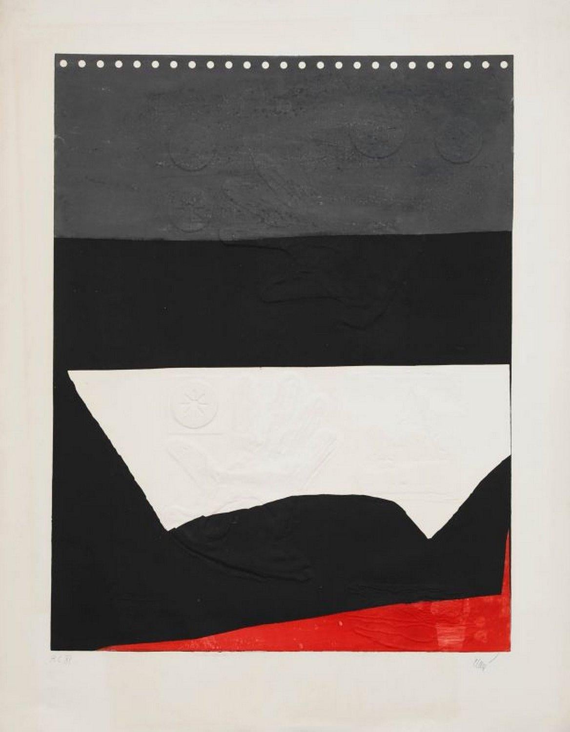 Antoni Clavé Abstract Print - Gris Noir 