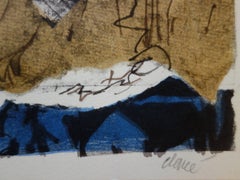 Uomo e scimmia - Litografia originale - Firmata a mano - 1966