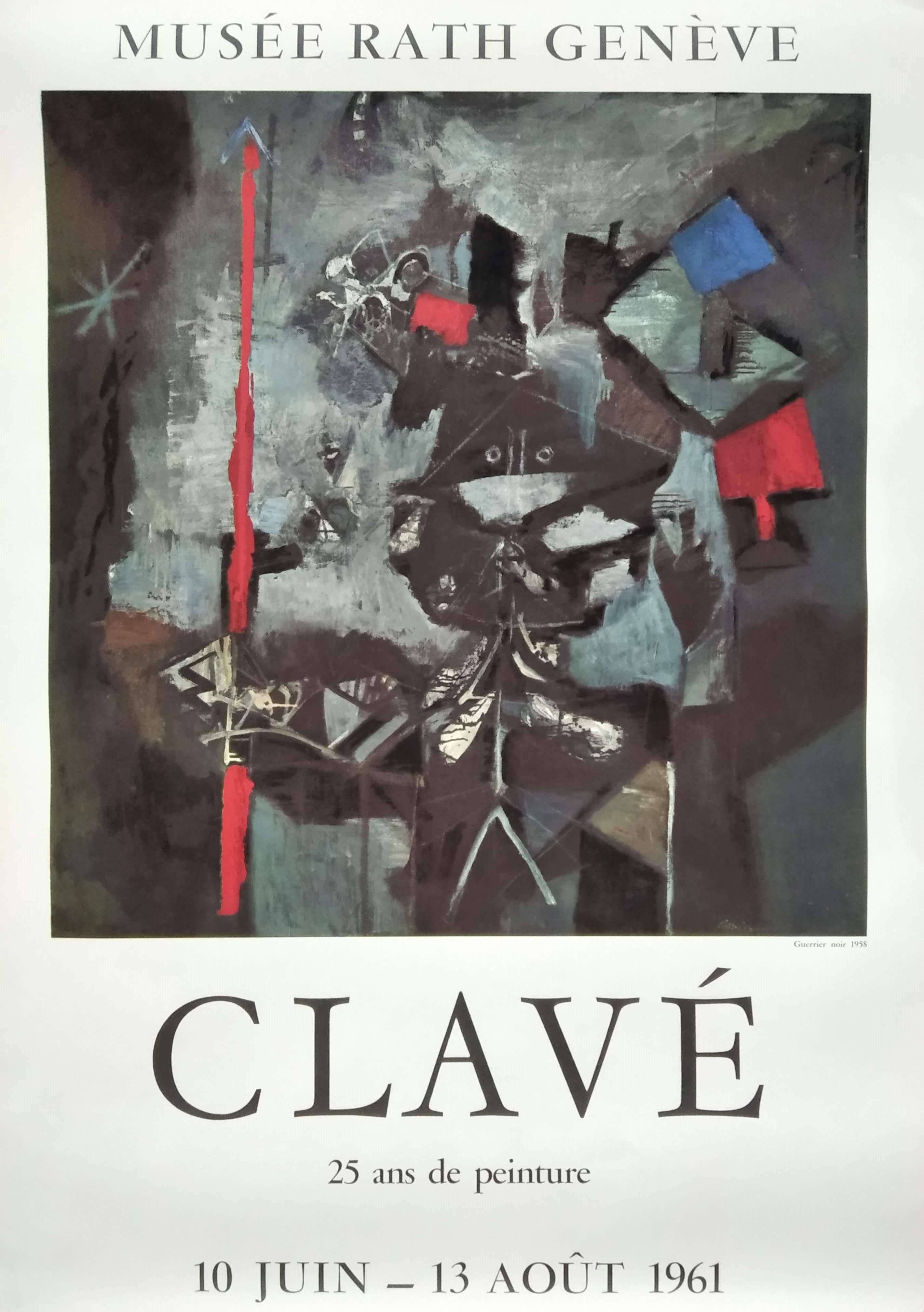 Abstract Print Antoni Clavé - Musée Rath Genève. CLAVÉ : 25 ans de peinture. 10 juin - 13 août 1961
