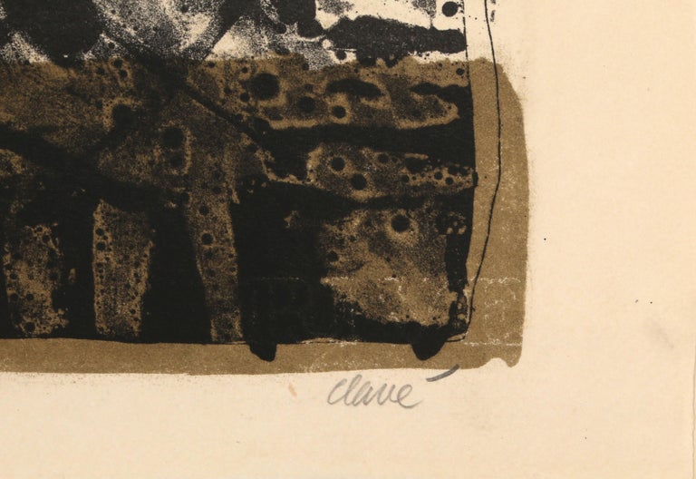 Lithographie Originale Antoni Clavé - "Le Poisson" 1962 - Signée, Numérotée, Encadrée - Art Abstrait