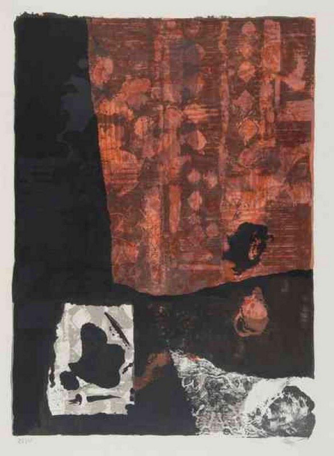 Antoni Clavé Abstract Print - Rouge et Noir 