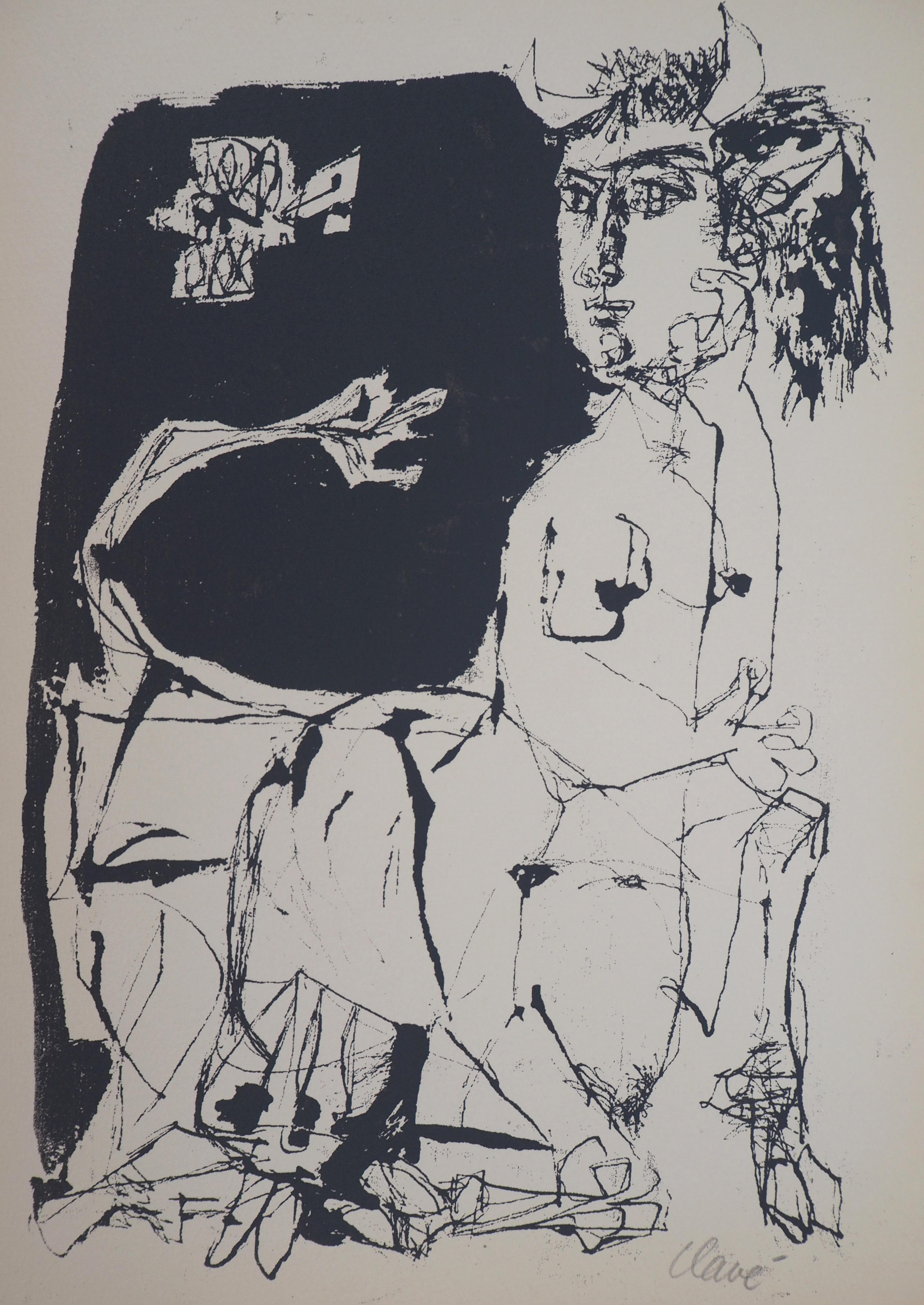 The Dream (Kentaur) – Original Siebdruck, handsigniert (Moderne), Print, von Antoni Clavé