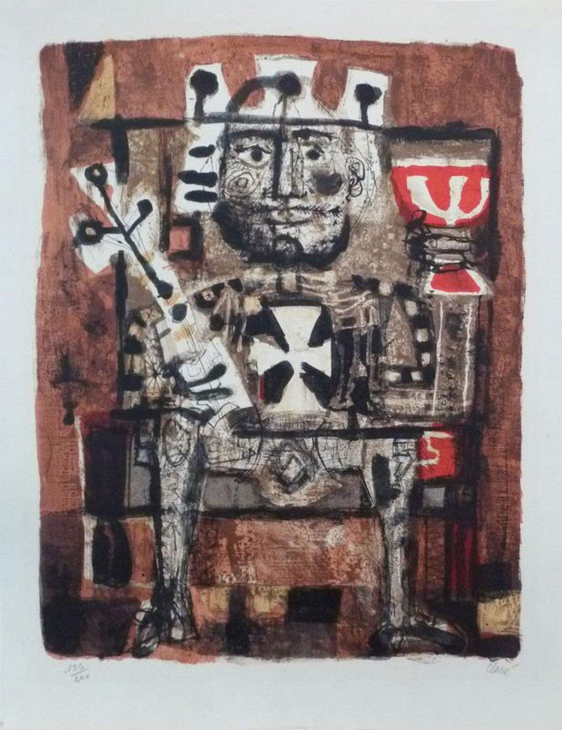 Antoni Clavé Abstract Print - The king is drinking 