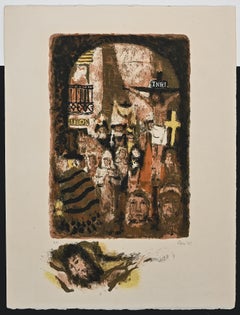 The Procession - Original Lithograph by Antoni Clavé - 1943