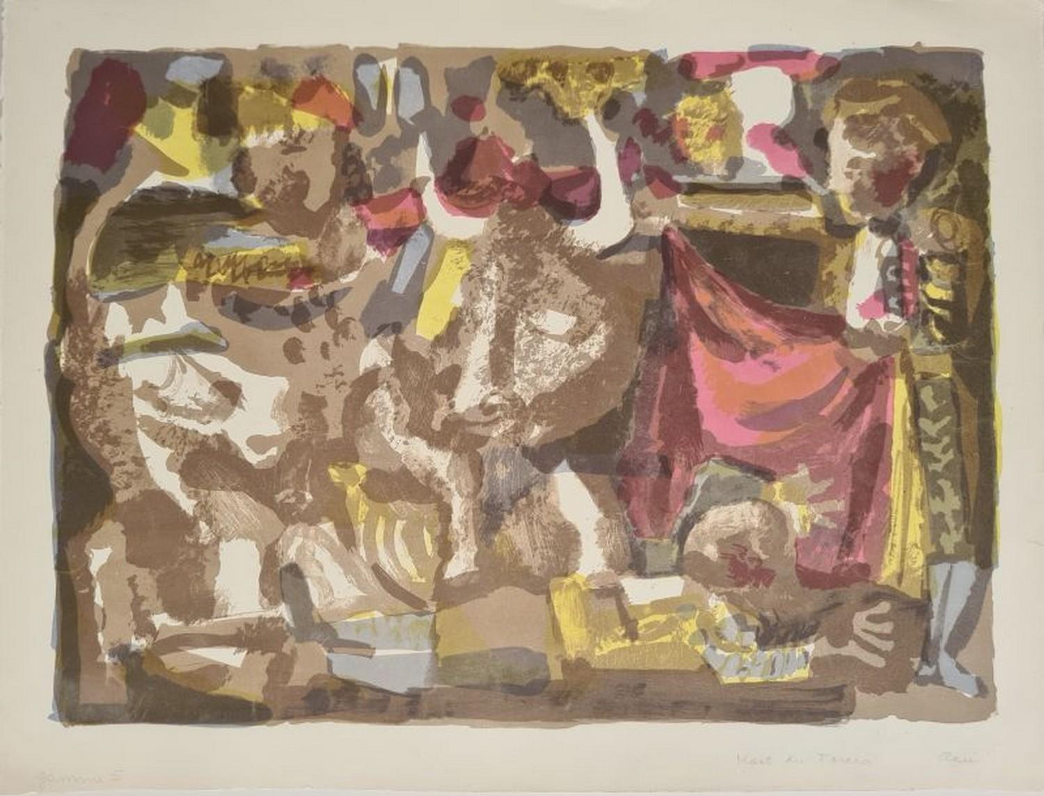 Abstract Print Antoni Clavé - Mort du Torero 