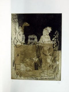 Trobadors, édition limitée de la lithographie d'Antonio Clave, 1970