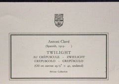 Twilight-Poster, New York Graphic Society. Printed in Switzerland.