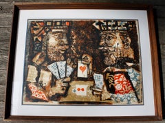Antoni Clave "el Juego de Cartas" 1956 Litografía