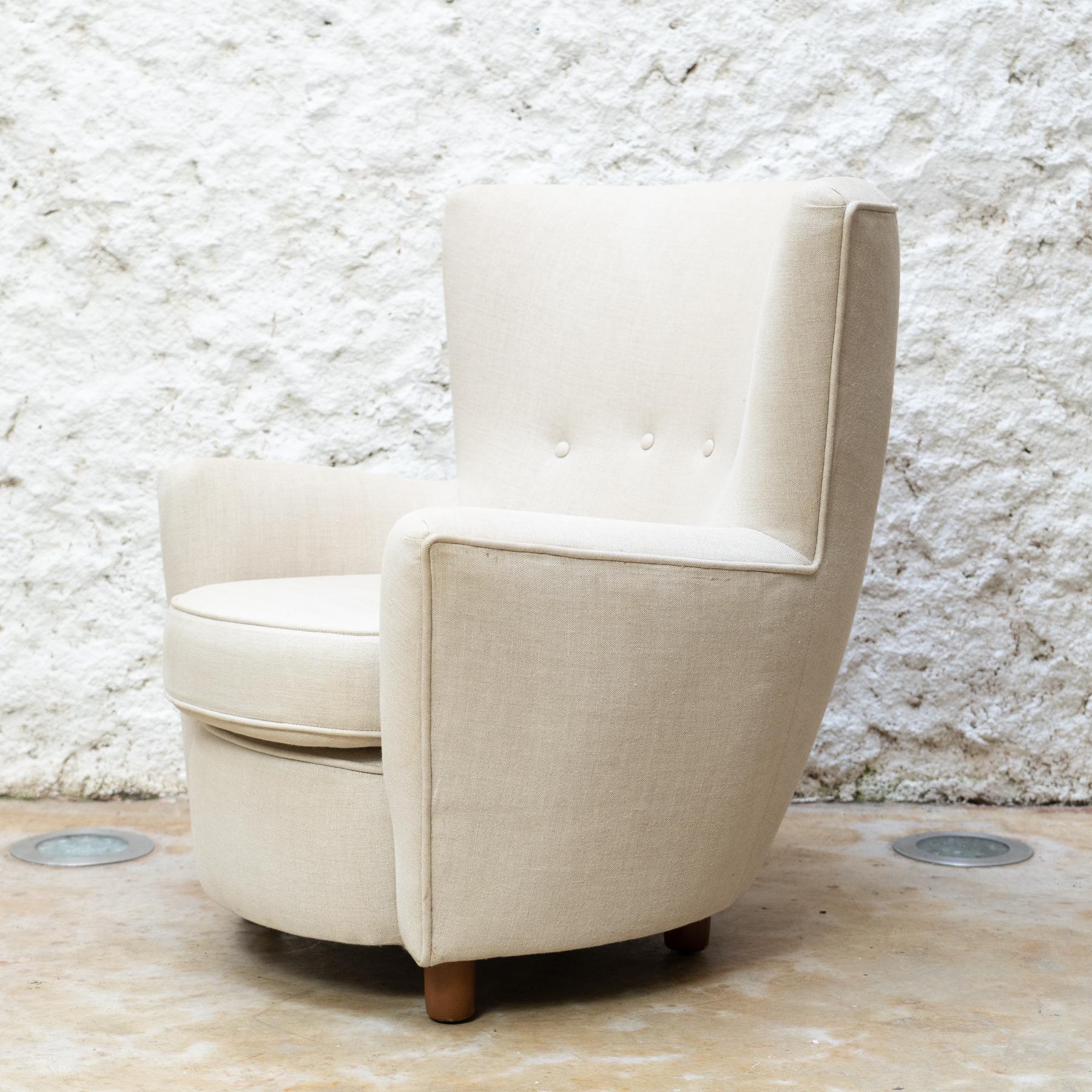 Antoni de Moragas Armchair and Footstool by Santa & Cole For Sale 7