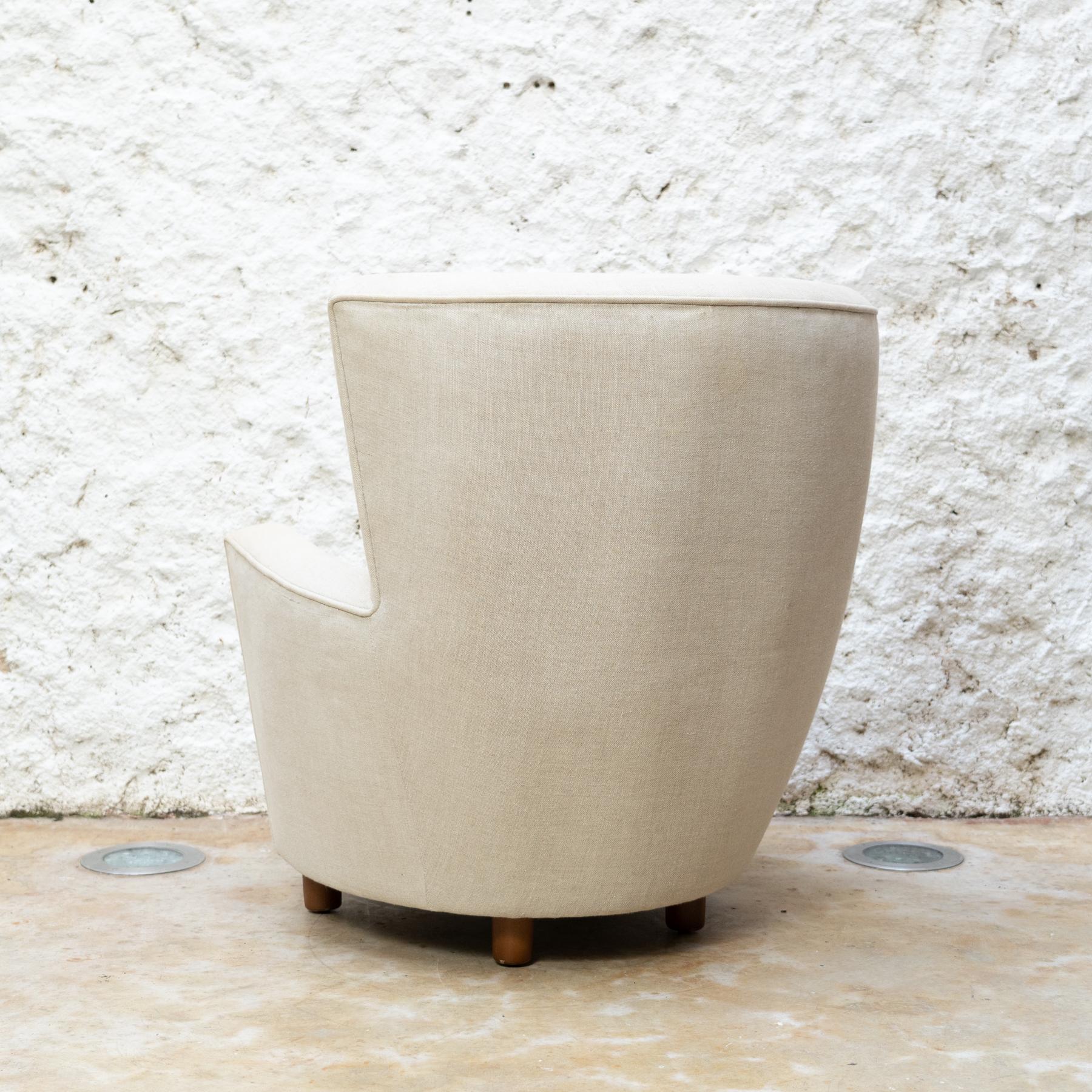 Antoni de Moragas Armchair and Footstool by Santa & Cole For Sale 8