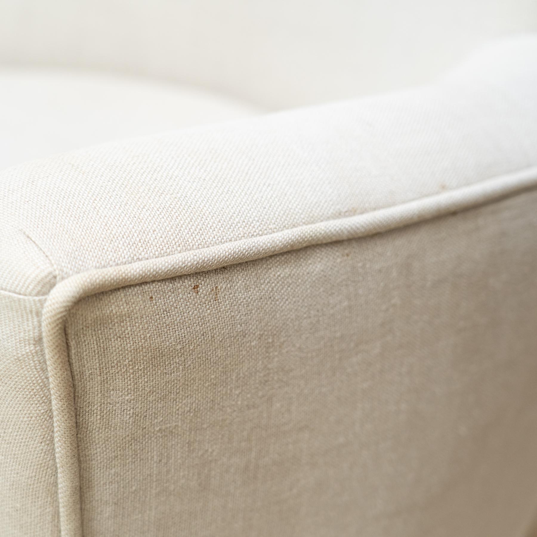 Upholstery Antoni de Moragas Armchair and Footstool by Santa & Cole For Sale
