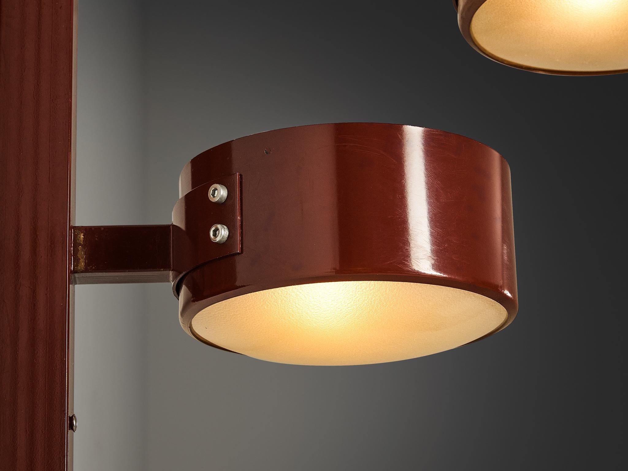 Mid-20th Century Antoni de Moragas i Gallissà Cascade Wall Lights in Burgundy Coated Iron