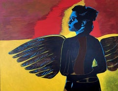 In a Half-Turn, Figurative Acrylic Painting, Polish art classic