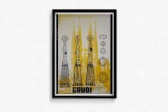 1971 exhibition poster for Antoni Gaudí at the Van Abbemuseum in Eindhoven