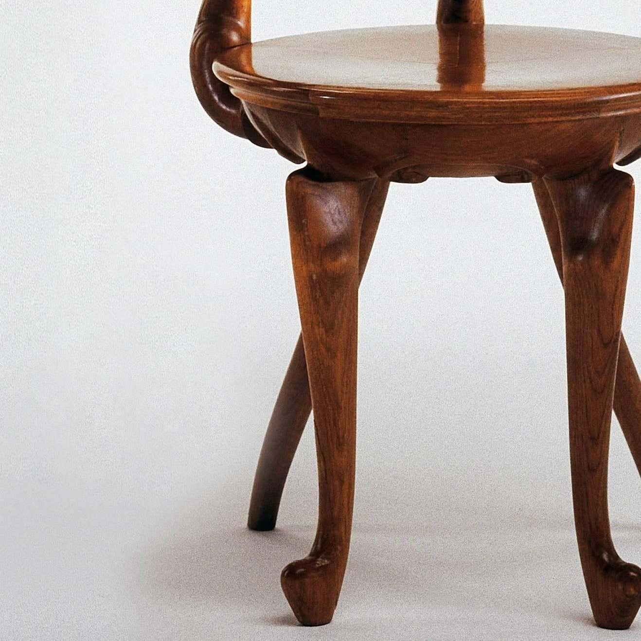 Oak Antoni Gaudi Calvet Armchair: a Timeless Piece of Art and Craftsmanship For Sale