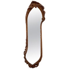 Antoni Gaudí Calvet Carved Oak Wall Mirror