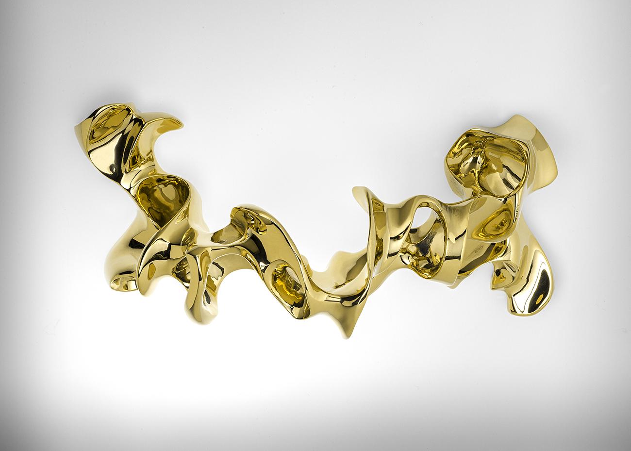 Espagnol Poignée de porte en veau, laiton massif poli Antoni Gaudi, Espagne, modernisme en vente