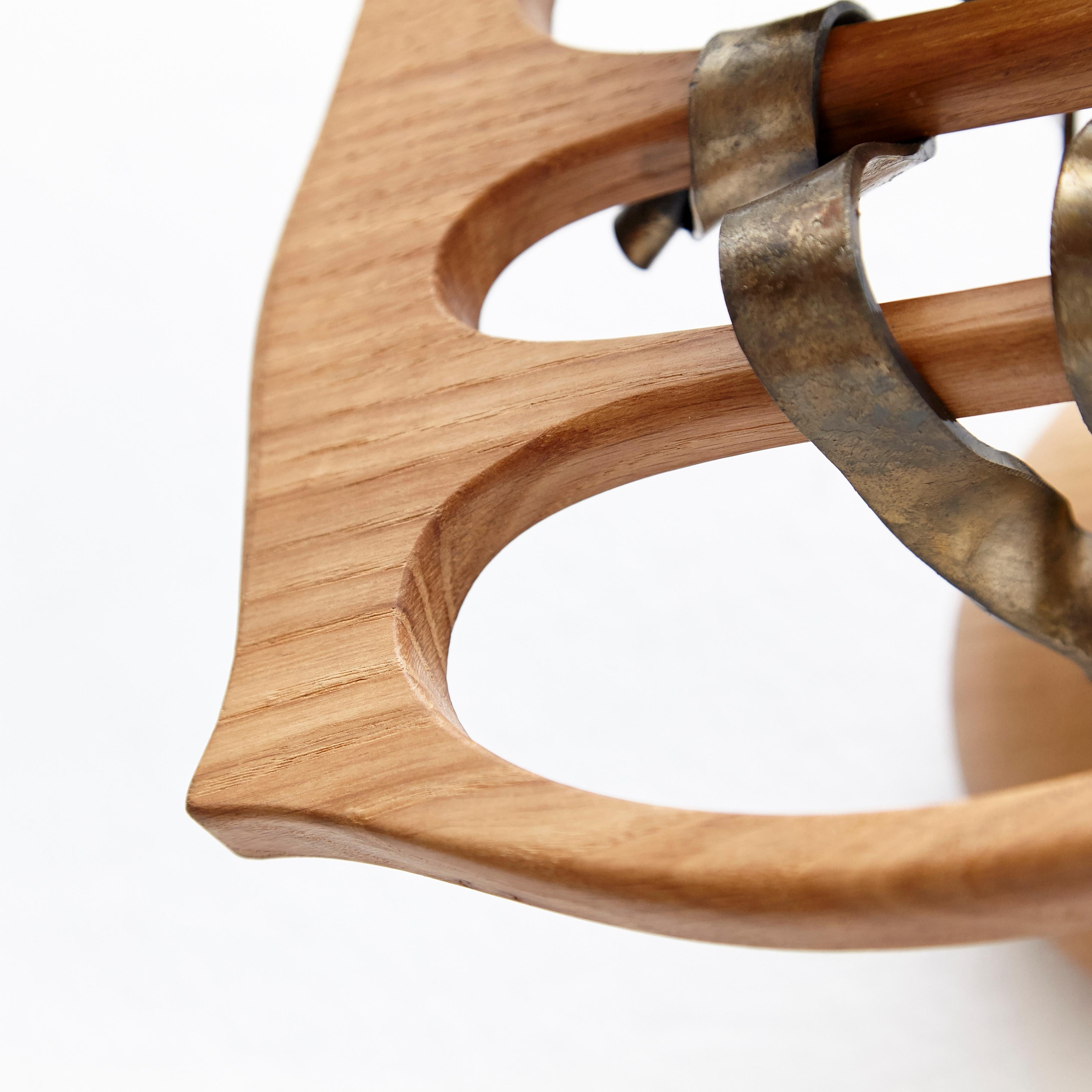 Contemporary Antoni Gaudi Calvet Hanger Metal Wood Jugendstil